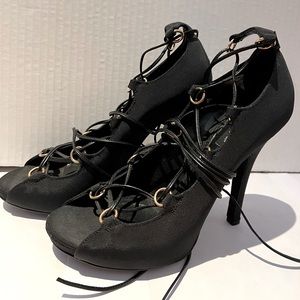 DOLCE & GABBANA Tie-up, Open-toe heels! FINAL SALE!!